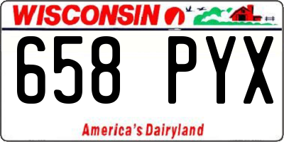 WI license plate 658PYX