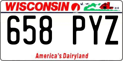 WI license plate 658PYZ