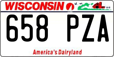 WI license plate 658PZA