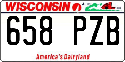 WI license plate 658PZB