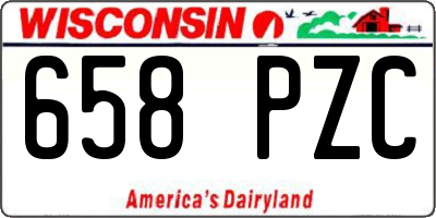 WI license plate 658PZC