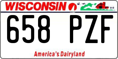 WI license plate 658PZF