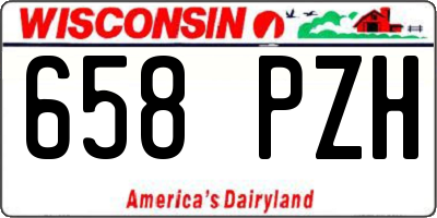 WI license plate 658PZH