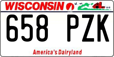 WI license plate 658PZK