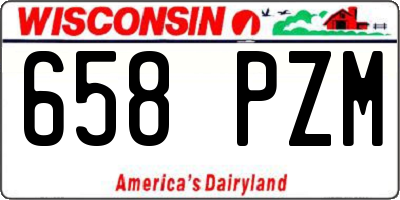 WI license plate 658PZM