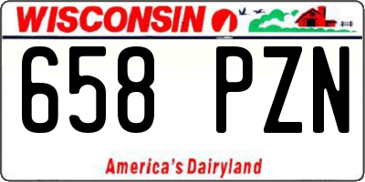 WI license plate 658PZN