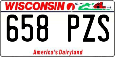 WI license plate 658PZS