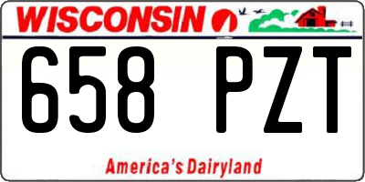 WI license plate 658PZT