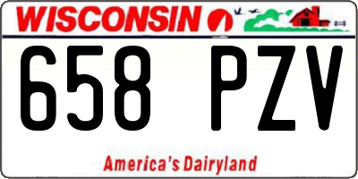 WI license plate 658PZV