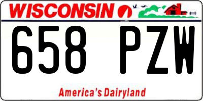WI license plate 658PZW