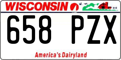 WI license plate 658PZX