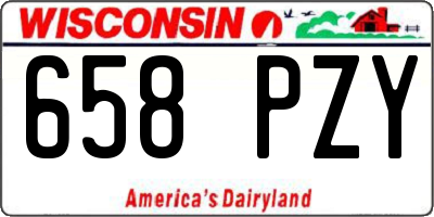 WI license plate 658PZY