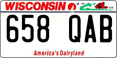 WI license plate 658QAB