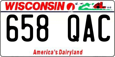 WI license plate 658QAC