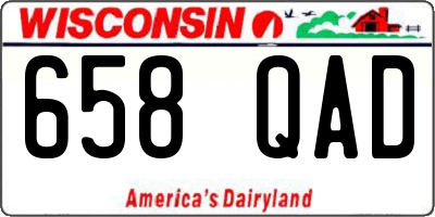 WI license plate 658QAD