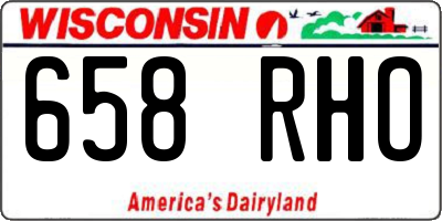 WI license plate 658RHO