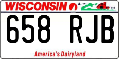 WI license plate 658RJB