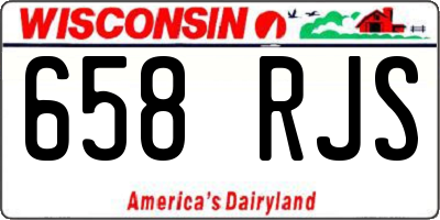 WI license plate 658RJS