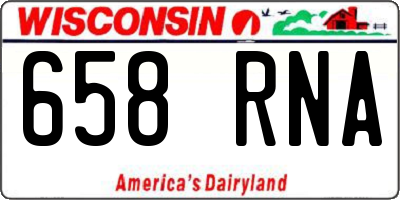WI license plate 658RNA
