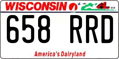 WI license plate 658RRD