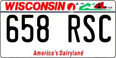 WI license plate 658RSC