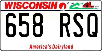 WI license plate 658RSQ