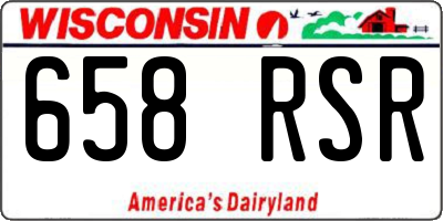 WI license plate 658RSR