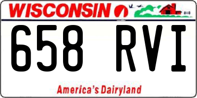 WI license plate 658RVI