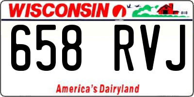 WI license plate 658RVJ