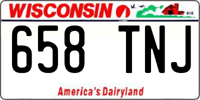 WI license plate 658TNJ