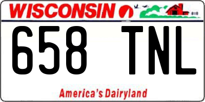 WI license plate 658TNL