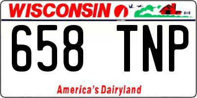 WI license plate 658TNP
