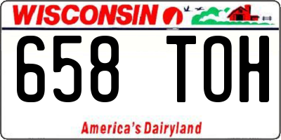 WI license plate 658TOH