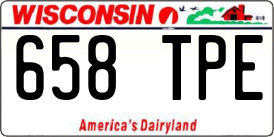 WI license plate 658TPE