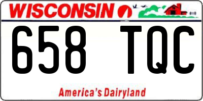 WI license plate 658TQC