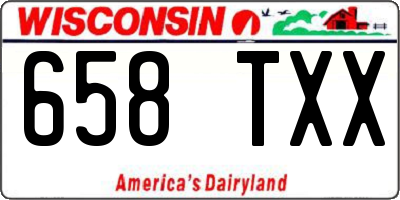 WI license plate 658TXX