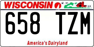 WI license plate 658TZM