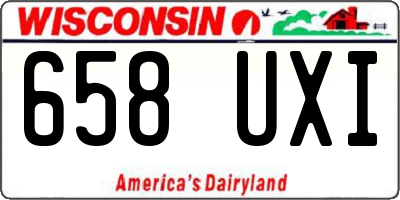 WI license plate 658UXI