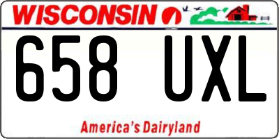 WI license plate 658UXL
