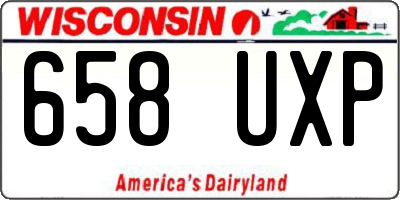 WI license plate 658UXP