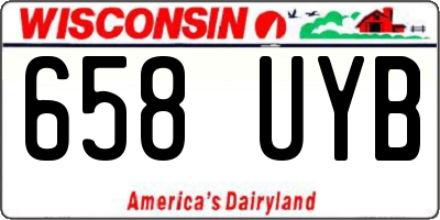 WI license plate 658UYB