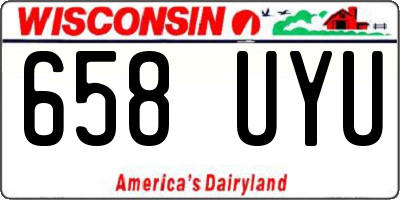 WI license plate 658UYU