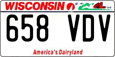 WI license plate 658VDV