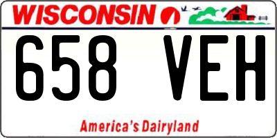 WI license plate 658VEH