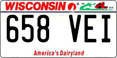 WI license plate 658VEI