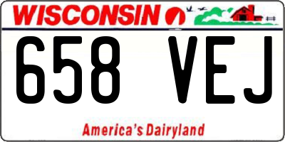 WI license plate 658VEJ