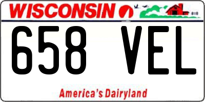 WI license plate 658VEL