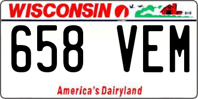 WI license plate 658VEM