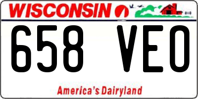 WI license plate 658VEO