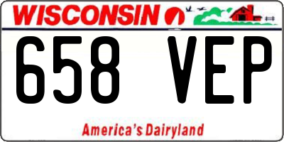 WI license plate 658VEP